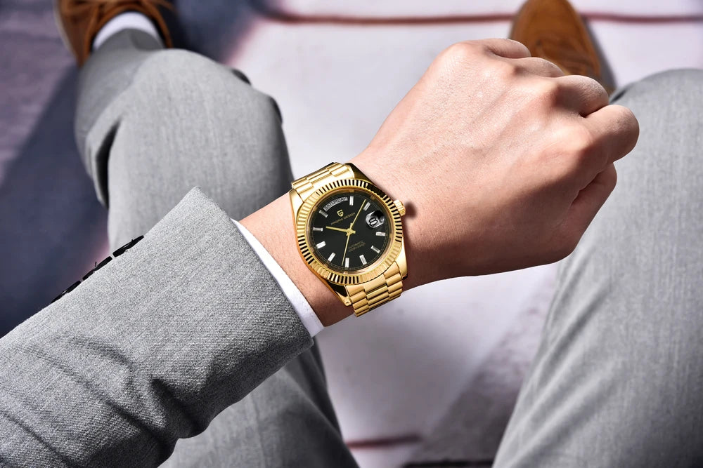 Pagani design dd40 relógios masculinos 2024 topo de luxo rosa ouro relógio para homem relógios mecânicos automáticos à prova dwaterproof água presente