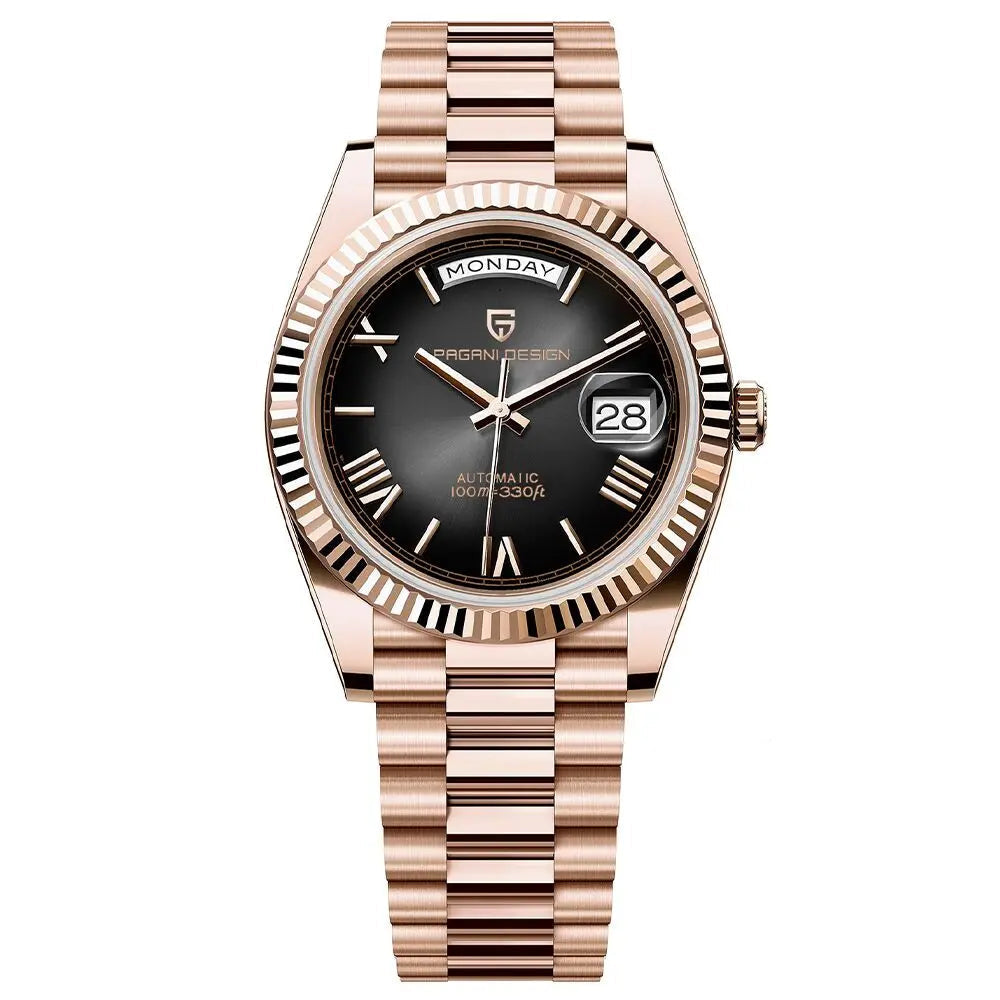 Pagani design dd40 relógios masculinos 2024 topo de luxo rosa ouro relógio para homem relógios mecânicos automáticos à prova dwaterproof água presente