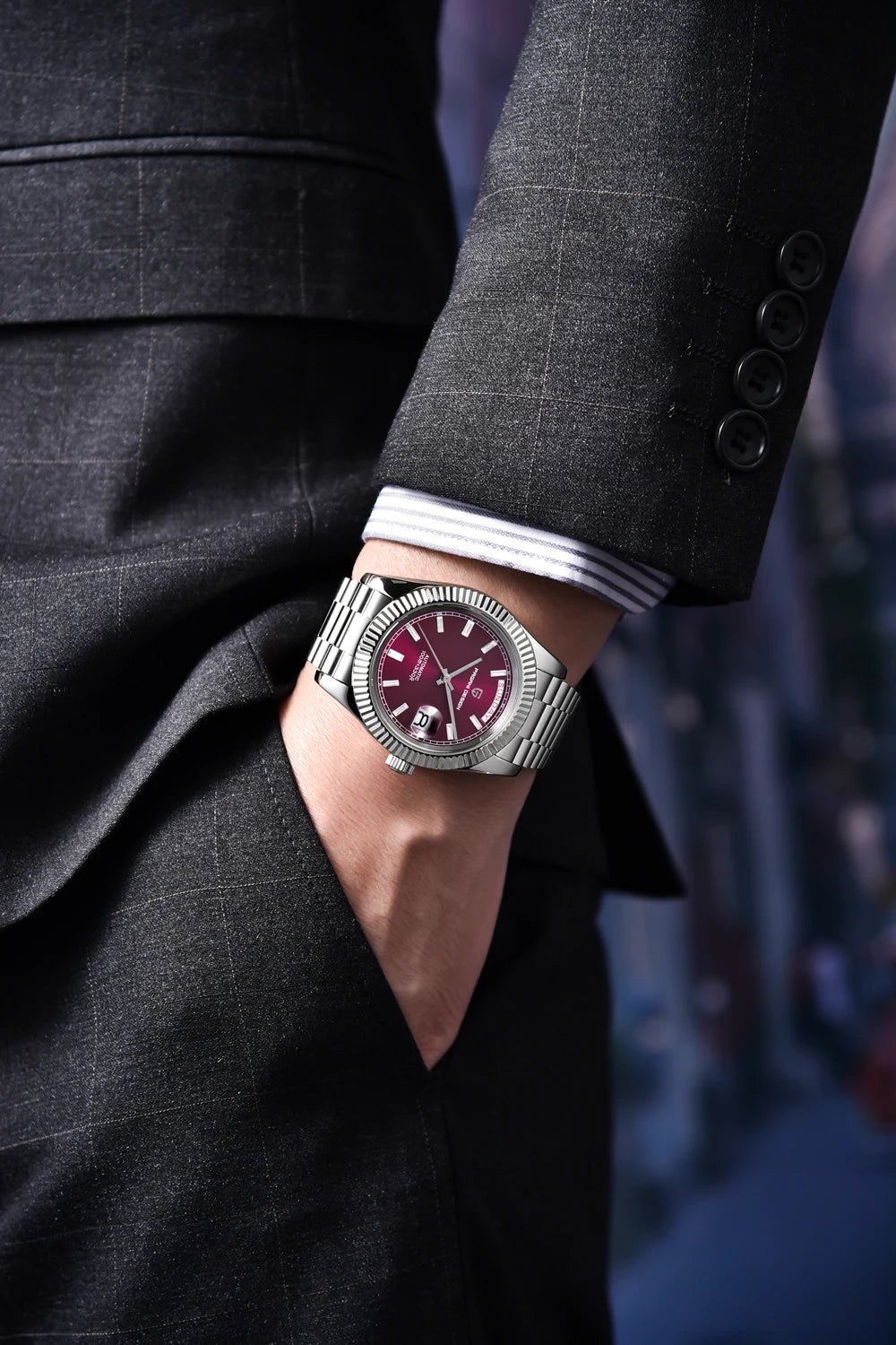 Pagani design dd40 relógios masculinos 2024 topo de luxo rosa ouro relógio para homem relógios mecânicos automáticos à prova dwaterproof água presente