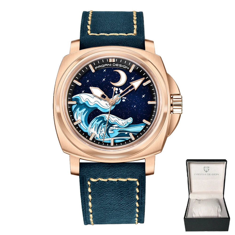 Novo 2024 pagani design moda premium dial relógios mecânicos masculinos vidro safira 100m à prova dwaterproof água relógios de pulso reloj hombre