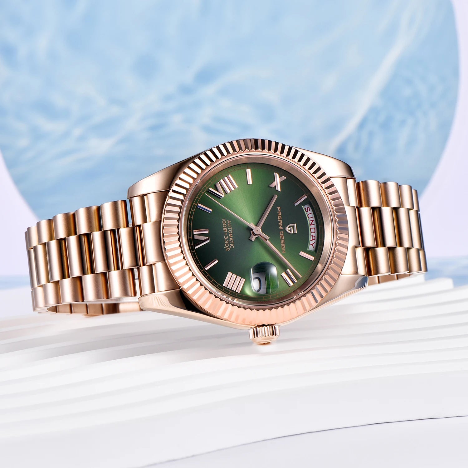 Pagani design dd40 relógios masculinos 2024 topo de luxo rosa ouro relógio para homem relógios mecânicos automáticos à prova dwaterproof água presente