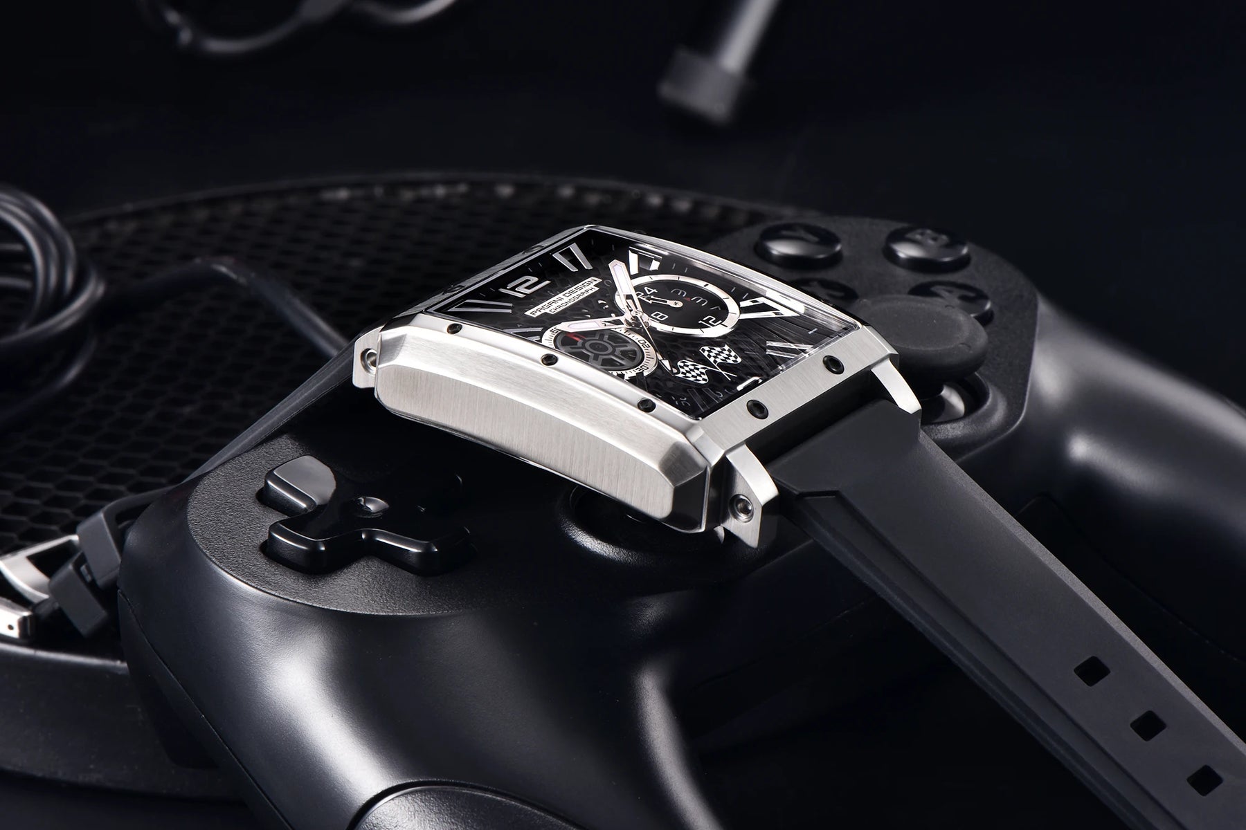 PAGANI DESIGN Relógios impermeáveis masculinos, relógio de quartzo, retângulos, design esqueleto, safira de luxo, aço inoxidável, original, 2022