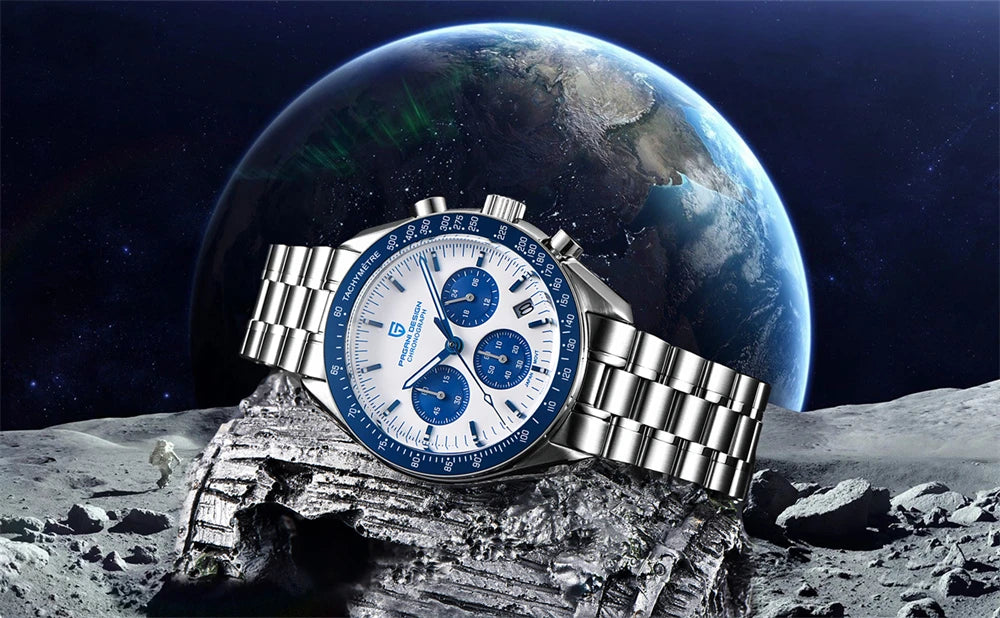 PAGANI DESIGN 2023 Lua Nova Relógio Para Homens Quartz Multifuncional Cronógrafo Esportes Mens Relógios Top Marca De Luxo Sapphire Espelho