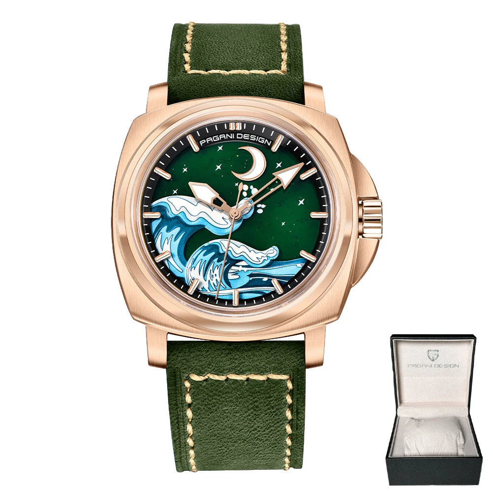 Novo 2024 pagani design moda premium dial relógios mecânicos masculinos vidro safira 100m à prova dwaterproof água relógios de pulso reloj hombre