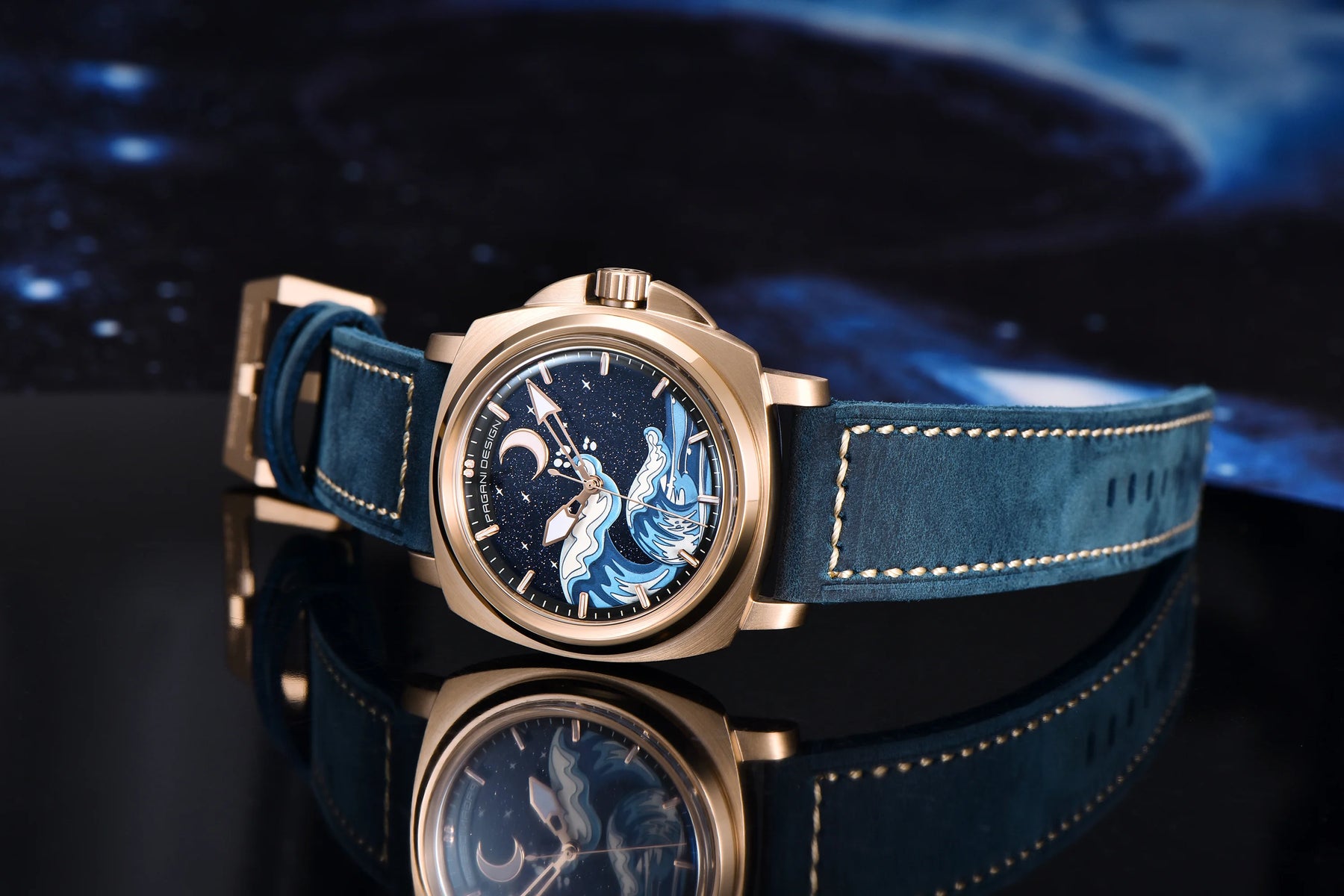 Novo 2024 pagani design moda premium dial relógios mecânicos masculinos vidro safira 100m à prova dwaterproof água relógios de pulso reloj hombre