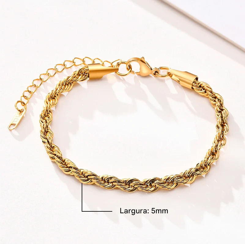 inoxidável masculina pulseira