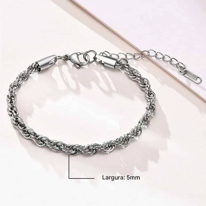 inoxidável masculina pulseira