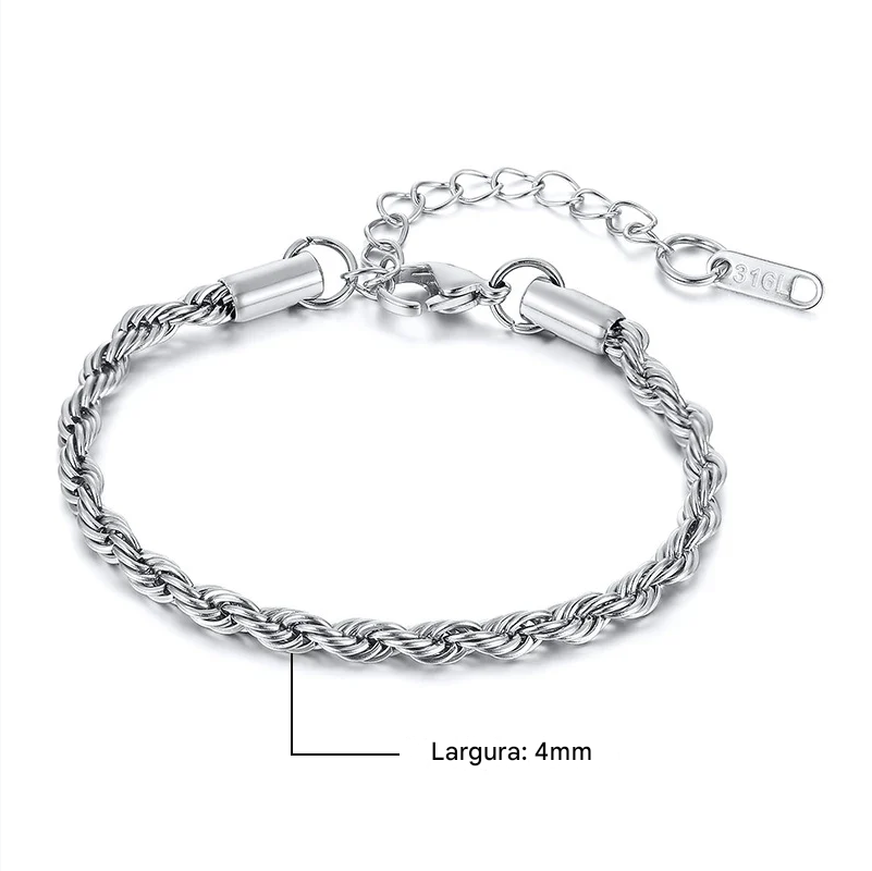 inoxidável masculina pulseira