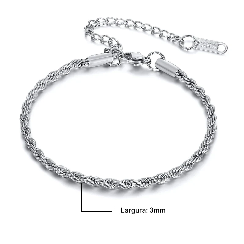 inoxidável masculina pulseira