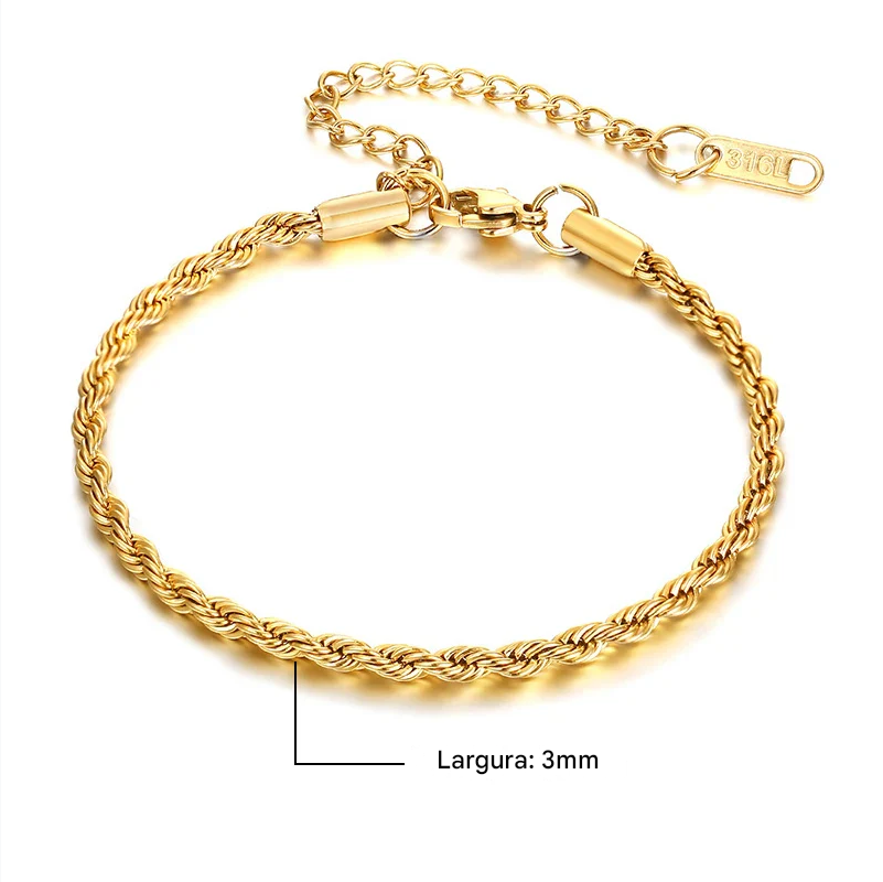 inoxidável masculina pulseira