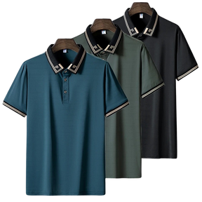 Camisa Polo Masculina de Seda