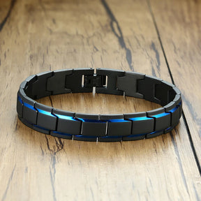 Vnox-Pulseiras masculinas de aço inoxidável, pulseira casual elegante, Chunky Punk Gothic, Jóias masculinas, 12mm