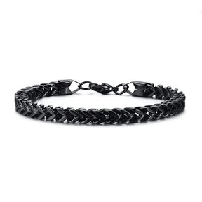 Pulseira escovada estilo South Street para homens, link bai, corrente oblíqua masculina, ligação tibetana, aço inoxidável colorido, cores sortidas