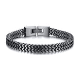 Pulseira escovada estilo South Street para homens, link bai, corrente oblíqua masculina, ligação tibetana, aço inoxidável colorido, cores sortidas