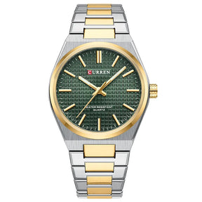 Relógio Masculino Vanguard - Belmont® em aço inoxidável, 40mm, visor de vidro mineral resistente, ponteiros luminosos, resistente à água 3ATM, design clássico