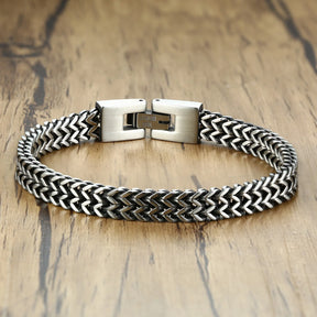 Pulseira escovada estilo South Street para homens, link bai, corrente oblíqua masculina, ligação tibetana, aço inoxidável colorido, cores sortidas