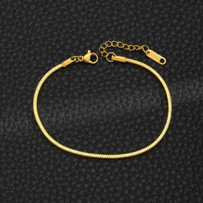 Pulseira quadrada de aço inoxidável osso de cobra para homens e mulheres, corrente hip-hop, joias simples, acessórios de festa da moda