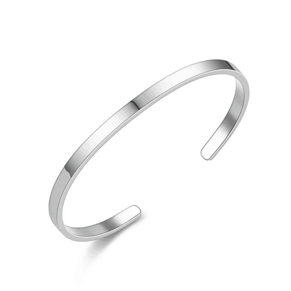 Bracelete de aço inoxidável ajustável para homens, bracelete simples combinando várias camadas, joias da moda, acessórios da moda