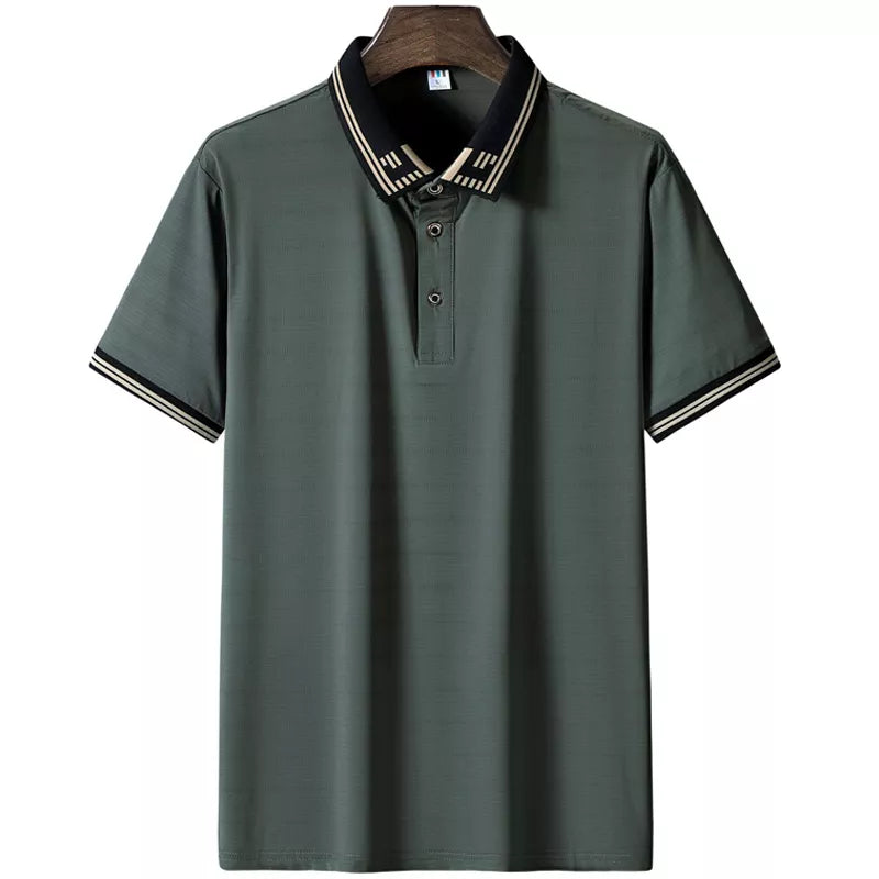 Camisa Polo Masculina de Seda