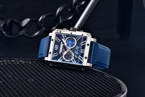 PAGANI DESIGN Relógios impermeáveis masculinos, relógio de quartzo, retângulos, design esqueleto, safira de luxo, aço inoxidável, original, 2022