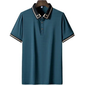 Camisa Polo Masculina de Seda