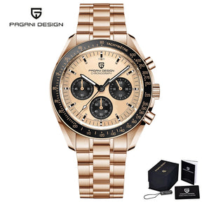 PAGANI DESIGN 2023 Lua Nova Relógio Para Homens Quartz Multifuncional Cronógrafo Esportes Mens Relógios Top Marca De Luxo Sapphire Espelho
