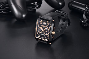 PAGANI DESIGN Relógios impermeáveis masculinos, relógio de quartzo, retângulos, design esqueleto, safira de luxo, aço inoxidável, original, 2022