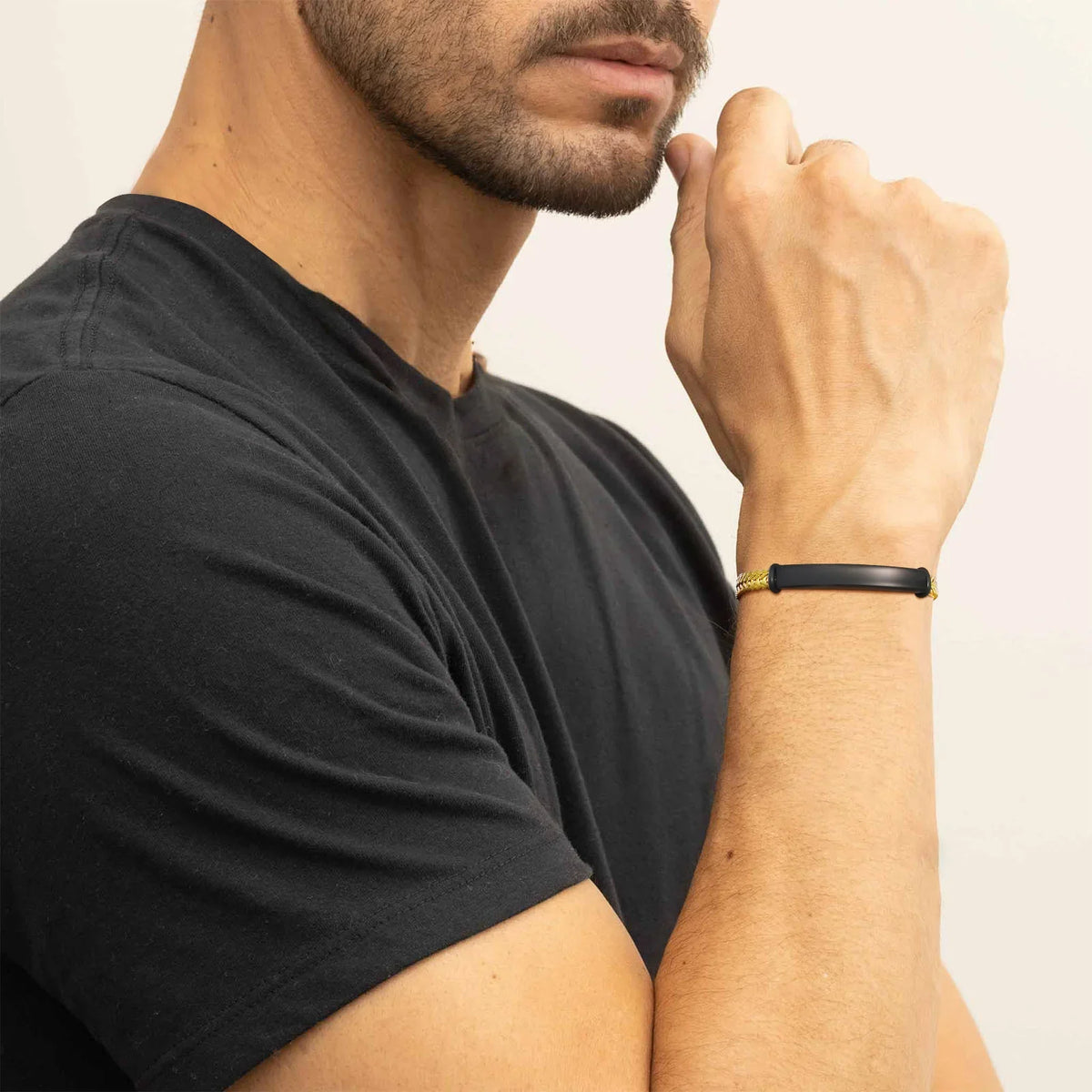 Vnox-Pulseiras Personalizadas para Homens e Mulheres, Pulseira Unissex com Corrente Franco Foxtail, 5.2mm, Presente para Ele