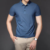 Camisa Polo Masculina em Seda Slim