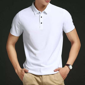 Camisa Polo Masculina em Seda Slim