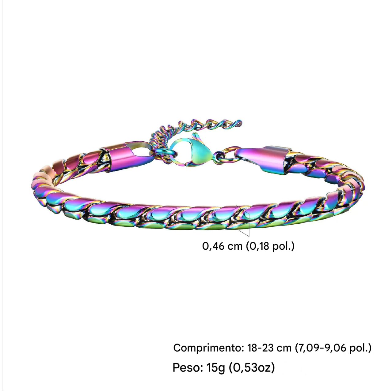 Vnox pulseiras de corrente de cobra feitas à mão de aço inoxidável colorido para homens meninos, pulseira de ligação de metal simples ajustável, joias hippie