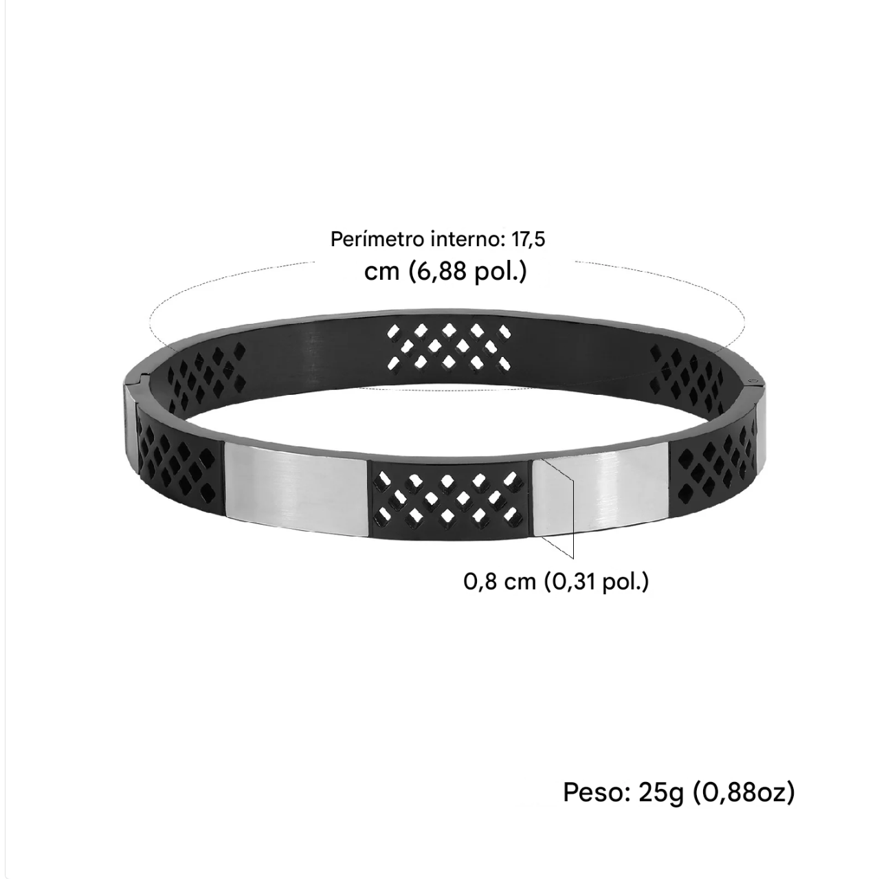 Pulseira masculina de luxo Vnox, pulseiras de punho de aço inoxidável cor prata preta, pulseira de metal com corte oco, presente de joia