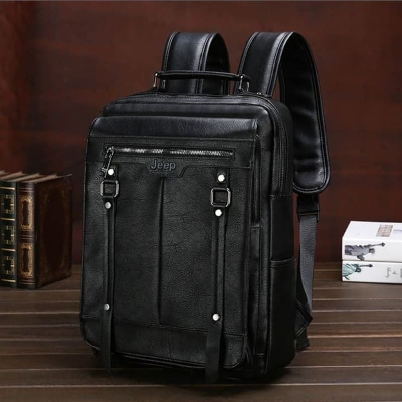 Mochila Masculina para Notebook de Couro Jeep Buluo Modelo Road Master